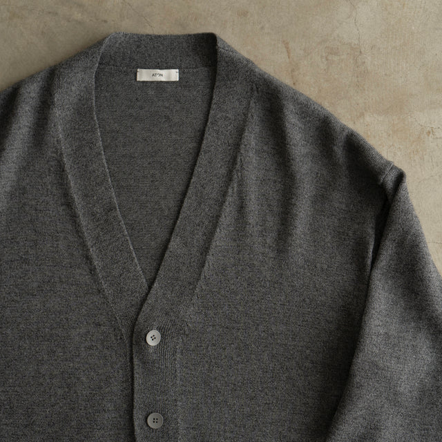 "ATON" WOOL WASHI OVERSIZED CARDIGAN