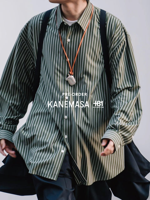 Notice of order sales | KANEMASA THICK AND THIN STRIPE ROYAL OX DRESS KNIT SHIRT -exclusive-