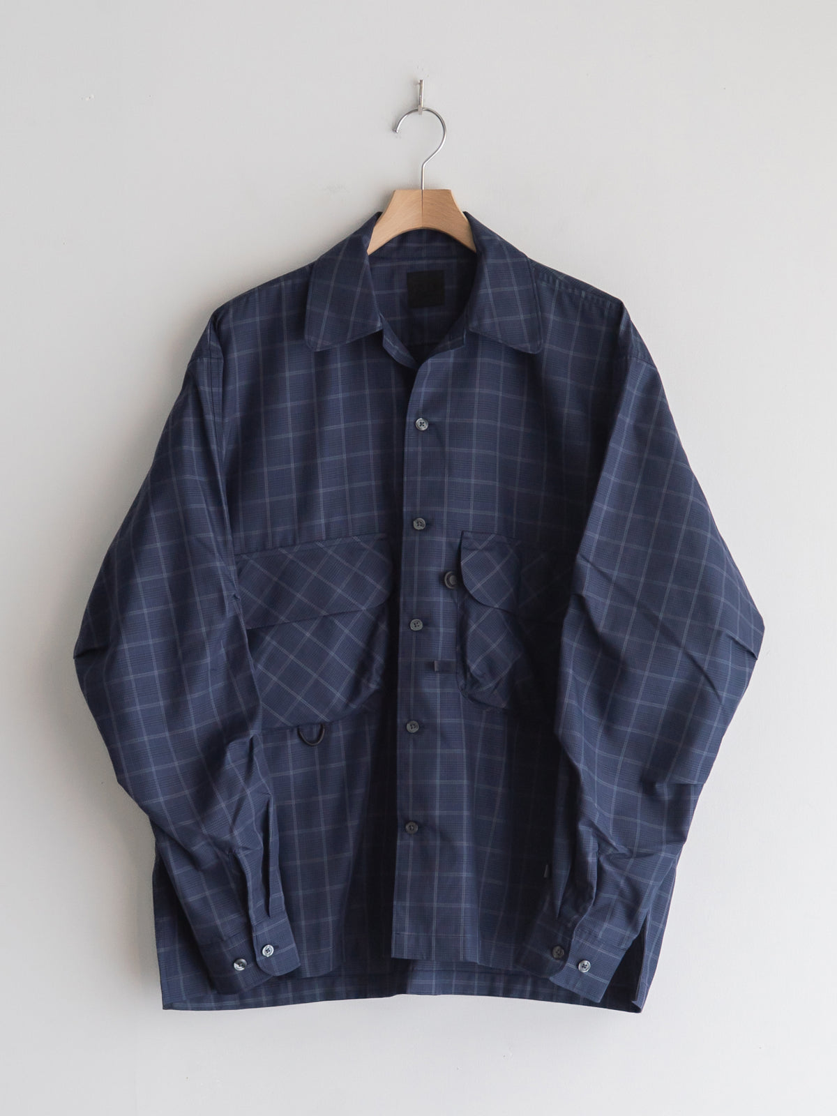 DAIWA PIER39 ダイワピア39 オープンカラーシャツ NAVY DAIWA PIER39 - TECH SPORTS OPEN COLLAR SHIRT L/S NOVA CHECK