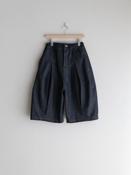 BOX PLEAT TROUSER RAW DENIM