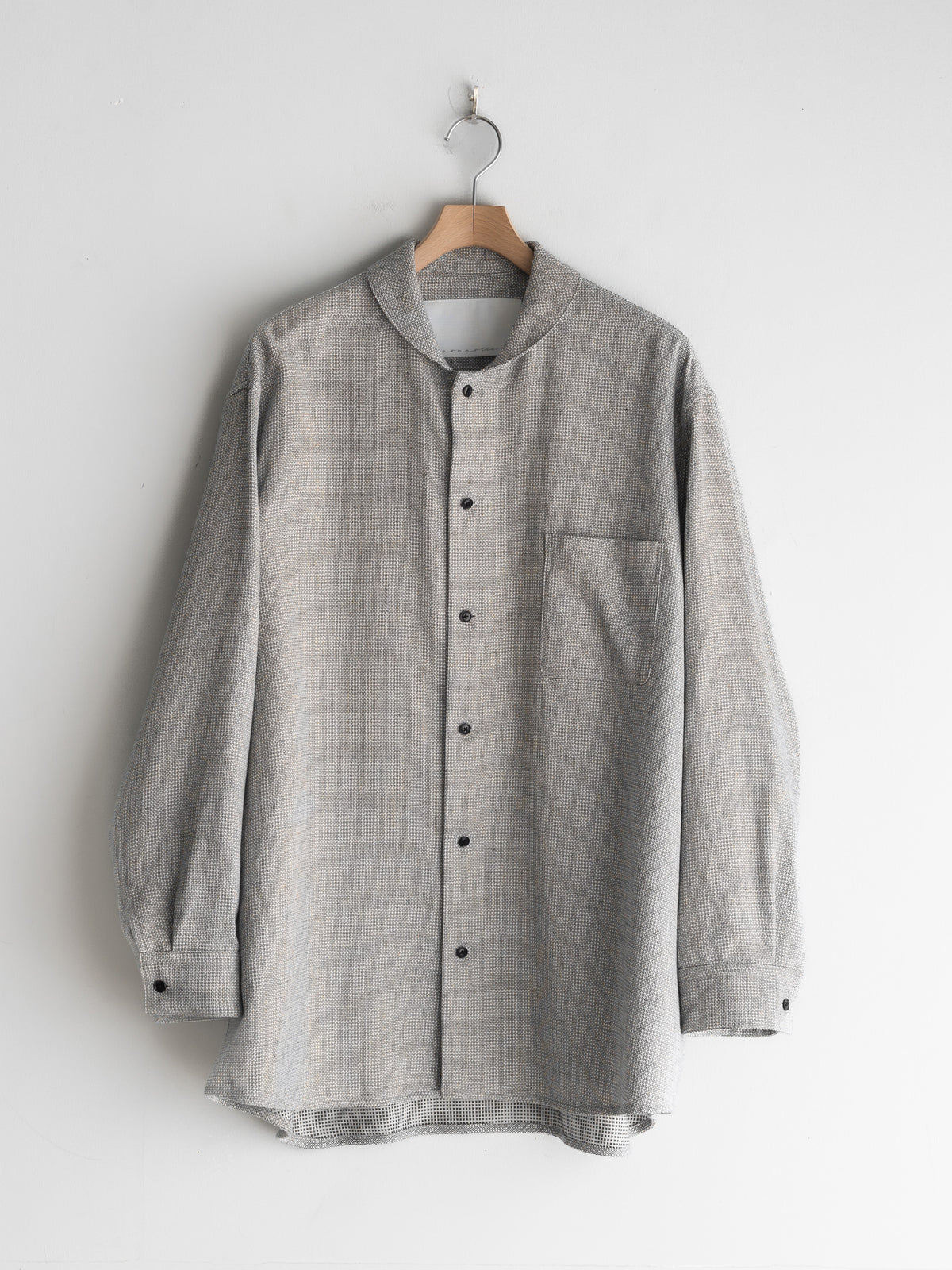 nonnotte - Minimum Shawl Collar Oversized Shirt – +81
