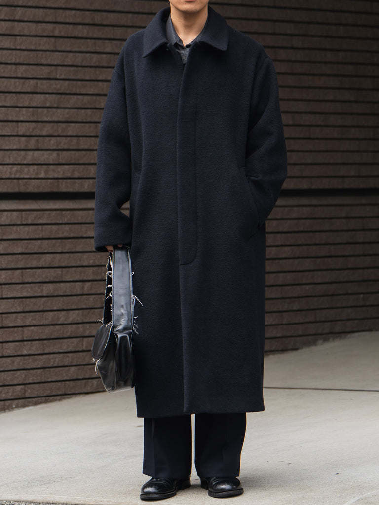 Cristaseya - OVERSIZED COAT WITH LEATHER PATCH – +81