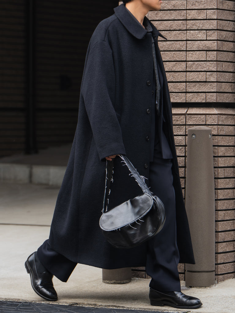 Cristaseya - OVERSIZED COAT WITH LEATHER PATCH – +81