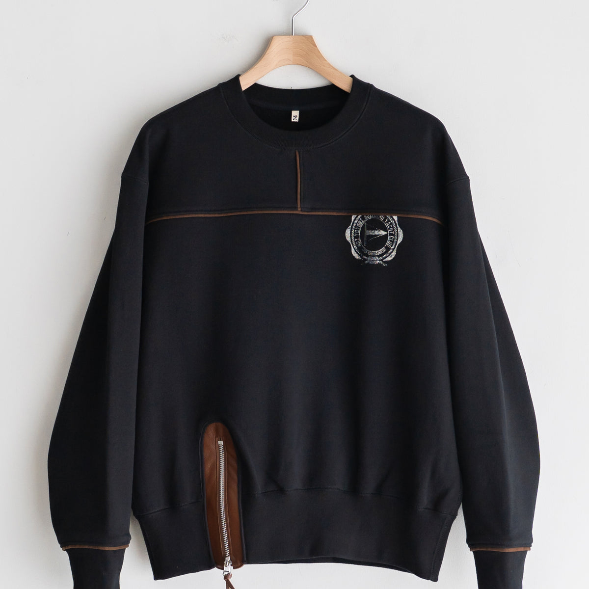 KHOKI - Leather-Trimmed Sweatshirt – +81