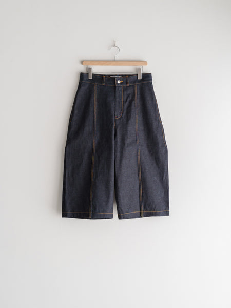 BOX PLEAT TROUSER RAW DENIM