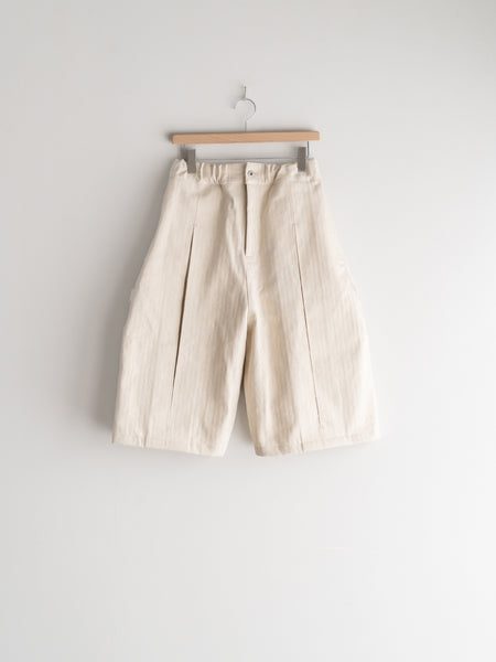 BOX PLEAT TROUSER RAW DENIM