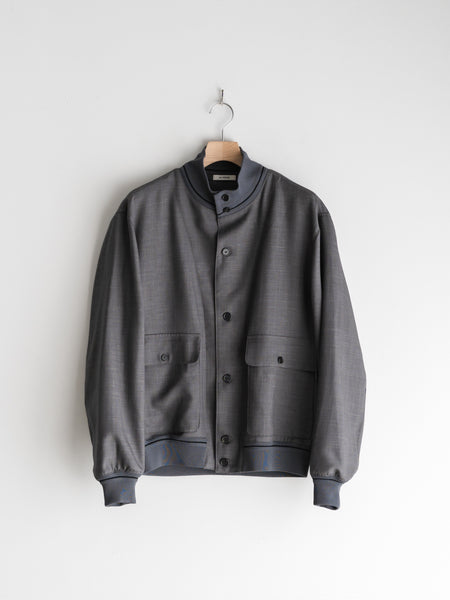 INTÉRIM - WOOL SILK CASHMERE DEADSTOCK YARN DOUBLE RIB HALF ZIP KNIT