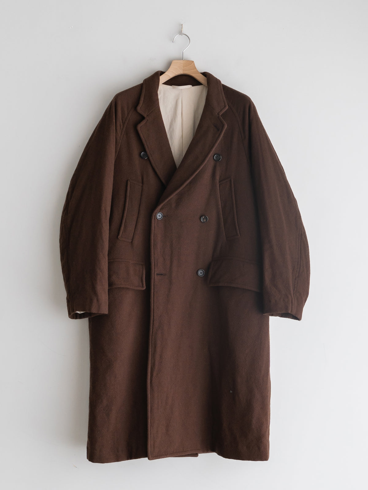 blurhms - Classic Wool Double-Breasted Coat – +81