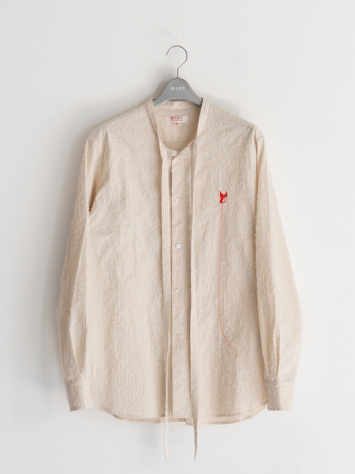 MASU - SHAGGY STRIPE BOW TIE SHIRT – +81