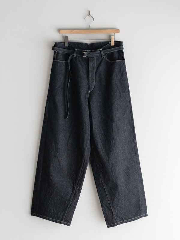 blurhms - 12.9oz Denim Bias Belted Pants