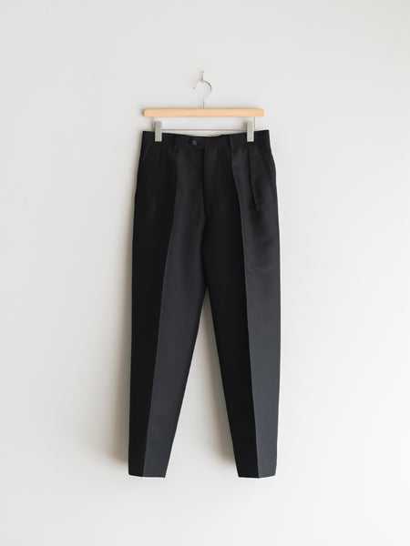 INTÉRIM - WOOL SILK CASHMERE DEADSTOCK YARN DOUBLE RIB HALF ZIP KNIT