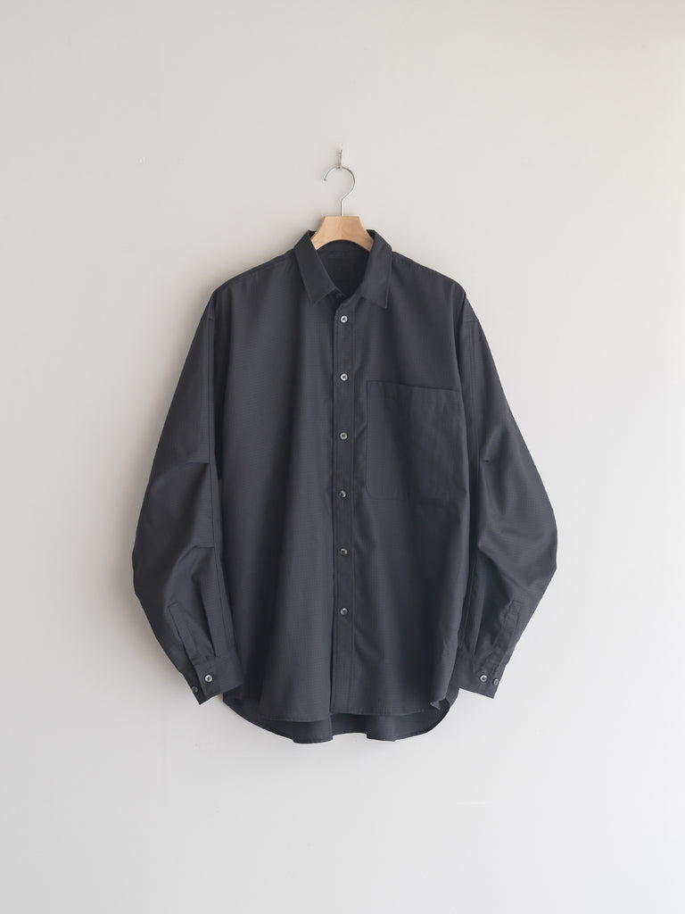 Tech Regular Collar Shirt ブラック Lサイズ｜トップス