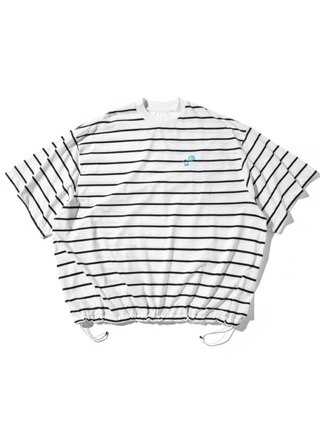 is-ness - EXCLUSIVE BALLOON BORDER SHORT SLEEVE T-SHIRT for +81